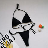2025 Polka Dot Mini Micro String Bikini Women Swimsuit Female Bikinis Brazilian Swimwear Two Pieces Bikini Set Bathing Suit Swim
