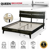 Aurora Solid Wood Bed Frame