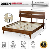 Aurora Solid Wood Bed Frame