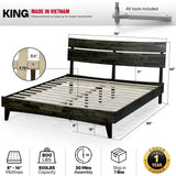 Aurora Solid Wood Bed Frame