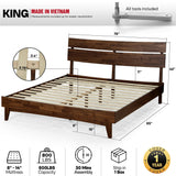 Aurora Solid Wood Bed Frame