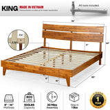 Aurora Solid Wood Bed Frame