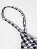 ZTVitality Bow Plaid Bikinis Push Up Sexy Bikini 2021 Hot Sale Straps Padded High Waist Swimsuit Retro Swimwear Women Biquini