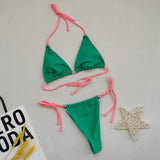 2025 Polka Dot Mini Micro String Bikini Women Swimsuit Female Bikinis Brazilian Swimwear Two Pieces Bikini Set Bathing Suit Swim