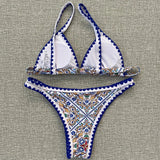 New 2025 Vintage Printed Bikini Women Swimsuit Female Swimwear Two-pieces Bikini set High cut Sexy Bather Bathing Suit Swim Lady