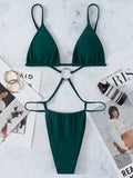 High Cut Out G String Female Swimwear One Piece Swimsuit Women Mini Micro Thong Monokini Bather Backless Bathing Suit Swim Wear