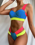 Leopard High Waist Bikini Push Up Bra Cup Bikinis 2026 Women Swimsuit Female Swimwear Two Piece Bikini Set High Cut Bathing Suit