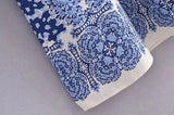Blue Floral Embroidey Summer Beach Dress Women Casual Holiday Bohemian Dress Boho Sundress Maxi Long Vestidos Fashion Clothes