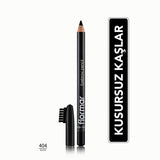 Flormar Eyebrow Pencil - Natural, Long-Lasting Eyebrow Makeup with Built-in Brush