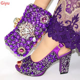 Doershow Women Shoes and Bags To Match Set Italy Party Pumps Italian Matching Shoe and Bag Set for Party shoes! 1-2