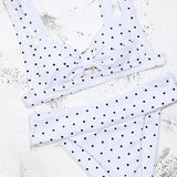 ZTVitality Dot Bikinis Bow Push Up Bikini 2025 New Arrival Padded Bra Mid Waist Swimsuit Sexy Swimwear Women Brazilian Biquini