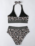 Sexy Mesh Tape Bikini 2026 Women High Waist Swimsuit Printed Swimwear Female Lady Bathing Suit Swimming Summer Beachwear