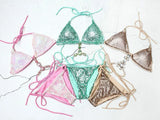 Shiny Sequins Jewelled Diamond Bikini Women Micro Bikini Swimwear Female Swimsuit Two Pieces Bikini Set Halter Bathing Suit Swim