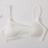Women Low Back Crop Top Push Up Bras Seamless Underwear Thin Strap Camisole Sexy Lingerie Female Backless Bralette Tanks Top