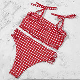 ZTVitality Blue Plaid Bikinis Push Up Bikini 2020 Newest Padded Bandage Swimsuit High Waist Cross Hollow Out Sexy Swimwear Women