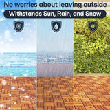 Solid Wood Deck Tiles Set 10