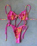 RUOTONGSEPT Low Waist Bikinis 2022 Triangle Swimwear Female Swimsuit Women Print Bikini set two-Piece Suit Push Up Bathing Suit