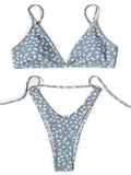 ZTVitality Swimwear Women Wave Point Sexy Bikini 2022 New Arrival Straps Padded Bra High Leg Bandage Swimsuit Brazilian Biquini