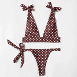 ZTVitality Dot Bandage Sexy Bikini Set 2022 New Padded Bra Low Waist Beachwear Bathing Suit Swimsuit Brazilian Swimwear Women