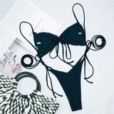 Sexy Ruffle Frilled Micro Thong Bikini 2025 Women Swimwear Female Swimsuit Two-pieces Bikini set String Bather Bathing Suit Swim