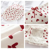 1PC Cotton Panties Soft Underwear Women Mid-Waist Briefs Female Red Strawberry Hearted Print Design Ladies Sexy Lingerie Panty