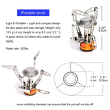 Widesea Camping Cookware Set Portable Pot Stove Knife Fork Cup
