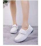 Platform White Shoes Women Casual Comfortable Light Nurse Work Shoes Fashion Slip on Non-slip Loafers Chaussure Femme
