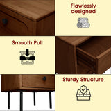 Savana Solid Wood 2-Drawer Nightstand