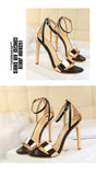 BIGTREE Shoes 11 cm High Heeled Sandals Women Summer Shoes Stiletto High Heels Open toed hollowed out Women Sandals Party Shoes