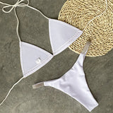 Shiny Jewelled Sequins Diamond Bikini Women Swimsuit Female Swimwear Two Pieces Bikini Set Mini Micro Bathing Suit Swim Lady