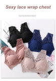 L-XXL Women Seamless Sexy Lace Bra Wireless Beauty Back Lingerie Push Up sports running Bra Cozy Chest tube Top bralette