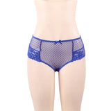 Pink High Waist Lace Strappy Panty for Women Sexy See Through Mesh Thong Underwear Plus Size Breathable