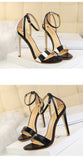BIGTREE Shoes 11 cm High Heeled Sandals Women Summer Shoes Stiletto High Heels Open toed hollowed out Women Sandals Party Shoes
