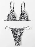 ZTVitality Zebra Print Push Up Bikini Sexy Bikinis 2021 New Arrival Padded Bra Low Waist Swimsuit Female Swimwear Women Biquini
