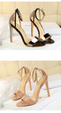 BIGTREE Shoes 11 cm High Heeled Sandals Women Summer Shoes Stiletto High Heels Open toed hollowed out Women Sandals Party Shoes