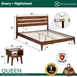 Emery Solid Wood Bed Frame