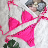 Sexy Halter Diamond Bikini Women Swimsuit Female Metal Chains Swimwear Two Pieces Bikini set Brazilian Bather Bathing Suit Swim