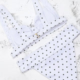 ZTVitality Dot Bikinis Bow Push Up Bikini 2025 New Arrival Padded Bra Mid Waist Swimsuit Sexy Swimwear Women Brazilian Biquini