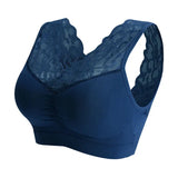 L-XXL Women Seamless Sexy Lace Bra Wireless Beauty Back Lingerie Push Up sports running Bra Cozy Chest tube Top bralette