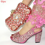 Doershow Women Shoes and Bags To Match Set Italy Party Pumps Italian Matching Shoe and Bag Set for Party shoes! 1-2