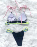 Sexy Mini Micro Thong Neon Bikini Women Brazilian Swimwear Female Swimsuit Two-pieces Bikini set High Cut Bathing Suit Swim Lady