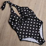 S - XXL Halter Polka Dot Female Swimwear One Piece Swimsuit Women Backless Monokini Bathing Suit Swim Bodysuit Bather Beachwear