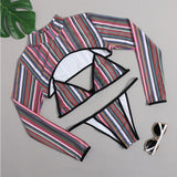 2025 Long Sleeve Neon Green Leopard Bikini Women Swimsuit Bikini Set Sexy Swimwear Female Brazilian Bathing Suit Swim Beach Wear