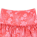 Women's Summer Ruffles A-Line Mini Skirt Y2K Style High Waist Floral Print Frill Trim Above Knee Short Skirt Blue/Pink/Purple