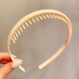 Women Simple Colorful Matte Toothed Hairbands Broken Hair Finishing Headband Outdoor Hair Hoop Headwear Fashion Hair Accessories