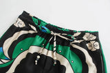 Foridol Oversized Green Print Boho Women Shorts Sets Shirts Shorts Pants Three Pieces Fashion Suits Matching Sets 2025 Summer