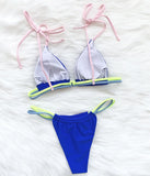 Sexy Mini Micro Thong Neon Bikini Women Brazilian Swimwear Female Swimsuit Two-pieces Bikini set High Cut Bathing Suit Swim Lady