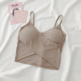 Women Crop Top Tube Top Seamless Underwear Female Crop Tops Girls Streetwear Sexy Lingerie Padded Tube Bra Bandeau Top Intimates