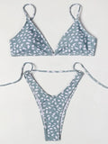 ZTVitality Swimwear Women Wave Point Sexy Bikini 2022 New Arrival Straps Padded Bra High Leg Bandage Swimsuit Brazilian Biquini