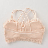 Sexy Bra Tube Top Lace Bralette Women Crop Top Female Sexy Lingerie Beauty Back Intimates Crop Top Seamless Padded Underwear